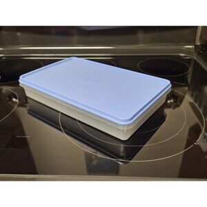 Vintage Tupperware Deli & Bacon Keeper #794 Sheer Container Blue Lid 795